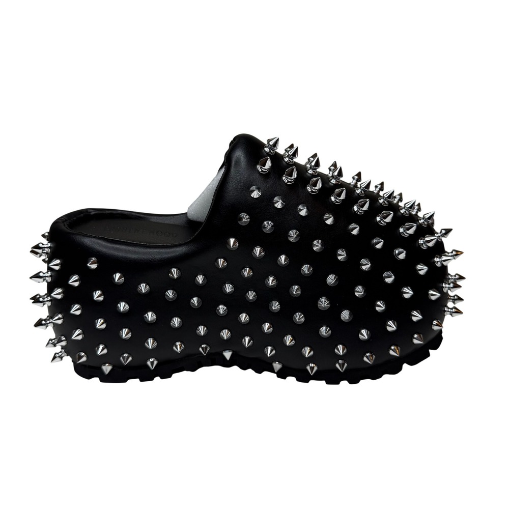 Current Mood Spiked Out Platform Clogs Size 8 Black Studded Dolls Kill Shoes Emo